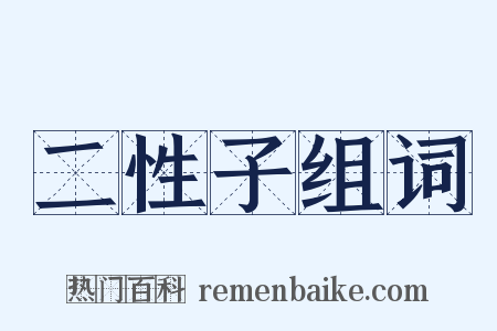二性子组词是什么意思的图片